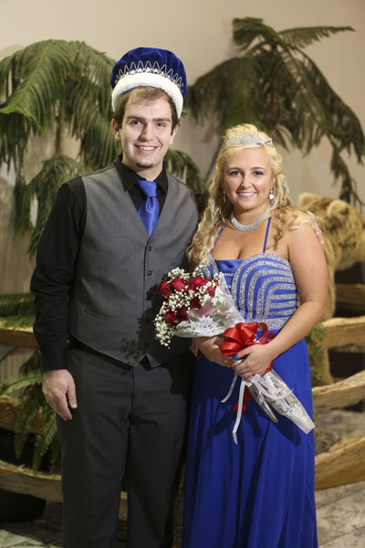 2013-14 Grizzly Homecoming King Zach Collins and Queen Brady Peterson (Missouri State-West Plains Photo)