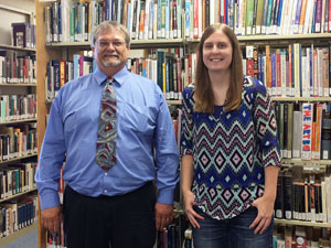 DEL DAVIS, Norwood, and Elizabeth Schwertfeger, Mountain Grove, are ready to embark on new teaching careers this fall. Both began taking college courses at Shannon Hall, home of Missouri State University-West Plains’ extended campus in Mountain Grove. (Missouri State-West Plains Photo)