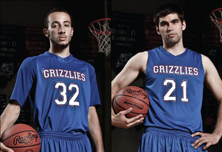 Grizzly Basketball sophomores Gage Wooten, left, and Nathane Simniok have been named to the 2011-12 NJCAA All-Region 16 Team.