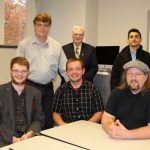 THREE STUDENTS in the Phi Beta Lambda (PBL) student business organization at Missouri State University-West Plains recently placed in their respective competitions at the annual PBL Missouri Leadership Conference in Branson. Seated from left are Jim Listopad, Cabool, first place in parliamentary procedure; Weston Mitchel, Cabool, second place, communications; and Darian Williams, West Plains, first place, accounting. Also attending the event were Edward Schultz, Mammoth Spring, Arkansas, back row left, and Ahmad Alzuabi, Amman, Jordan, back row right. With the group is Associate Professor of Business David White. (Photo provided)