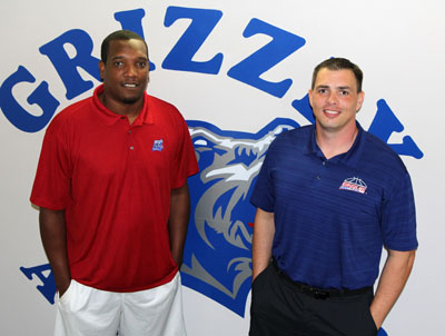 A NEW ERA of Grizzly Basketball is underway at Missouri State University-West Plains, and it will be guided by new Head Coach Chris Popp, right, and Assistant Coach Reggie Freeman. (Missouri State-West Plains Photo)