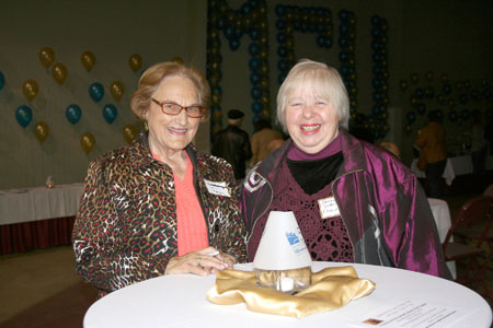 JENNY UNDERWOOD, right, of Thayer caught up with fellow Missouri State University-West Plains 1963 alumna Peggy Kissinger at the recent 50th Anniversary Reunion and Concert event at the West Plains Civic Center. Kissinger and her husband, G.V., opened their home to Underwood while both were students at the campus during its inaugural year and allowed Underwood to live there while she attended classes. (Missouri State-West Plains Photo)