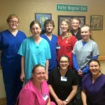 THESE STUDENTS are among the first to complete the certified nursing assistant (CNA) program offered at Missouri State University-West Plains. The students, who completed the 16-week program in early May, took their certification exams from the Missouri Health Care Association, the certifying agency, on May 5. The program will be offered each fall and spring in cooperation with the South Central Career Center and Willow Health Care, Inc. Front row from left: Shayna Streets, West Plains; Gabriela Ruiz, Willow Springs, and Erin Brummell, Mtn. View. Back row: Sharon Tranthom, West Plains; Jess Jenkins, Birch Tree; Caleb Stewart and Desiree McAfee, both of West Plains; Megan Silveus, Houston; and Candice Tate, Cabool. (Photo provided)