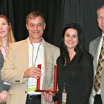 RESTORING HOPE, LLC, in West Plains was one of 19 small businesses in Missouri that received a 2015 University of Missouri Extension Business Development Program’s (BDP) Excellence in Missouri Business Award. From left are Bronwen Madden, coordinator of the Small Business and Technology Development Center (SBTDC) in West Plains, which nominated Restoring Hope for the award; Charles and Melissa Swift of Restoring Hope; and Chris Bouchard, director of the Missouri Procurement Technical Assistance Centers (MO PTAC). (Photo provided)