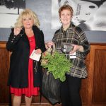 PRIZE WINNERS at the Nov. 7 “Celebrate in Style” fashion show fundraiser benefitting the Friends of the Garnett Library included, left, Connie Yates, Pottersville, who received a Brighton bangle bracelet provided by The Kloz Klozet, and Kathy Grigsby, West Plains, who received a travel jewelry case provided by The Kloz Klozet and a royal standard handbag and palm plant provided by Cottage Flowers and Interiors. Florence James, owner of The Kloz Klozet, and Kristi Bash, owner of Cottage Flowers and Interiors, hosted the event. (Missouri State-West Plains Photo)