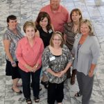 Members of the 50th Anniversary Gala committee are front row from left, Karyn Vaughan, Melody Hubbell and Jeannie Looper; second row: Amanda Niemotka, Aimee Staggenborg and Brenda Malkowski; back row: Bo Pace. Other committee members include Joe Kammerer, Kay Garrett and Carol Silvey. (Missouri State-West Plains Photo)