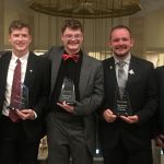 FIVE MEMBERS of the Phi Beta Lambda (PBL) student business organization at Missouri State University-West Plains were among the top 10 competitors in the nation in contests held as part of the 2017 Future Business Leaders of America (FBLA)/PBL National Leadership Conference June 24-27 in Anaheim, Calif. From left are Dillon Cordel and Derek McGinnis, both of West Plains; Jim Listopad and Weston Mitchell, both of Cabool; and Darian Williams, West Plains. (Photo provided)