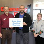 FROM LEFT ARE Community 1st Banking Company representatives Scott Corman, Michael Hoff and Mark Sloan and Missouri State-West Plains representatives Melody Hubbell and Amber Carr. (Missouri State-West Plains Photo)