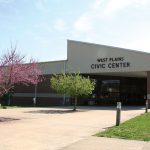 The main entrance to the West Plains Civic Center.