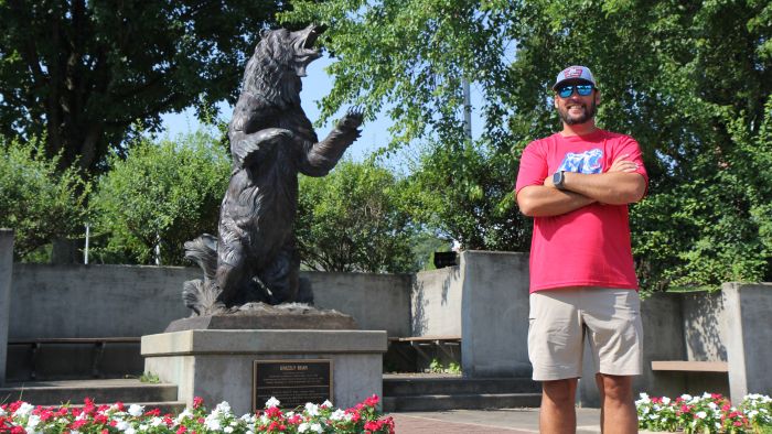 Baseball coach, Kadem Tharp.