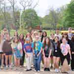 Group photo of Thayer High school Interscholastic Contest contestants